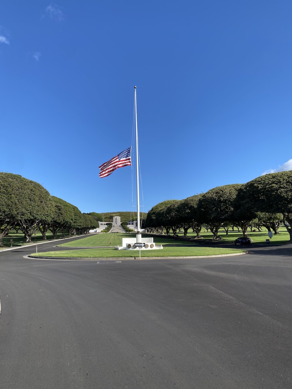 American Flag over Punchbowl