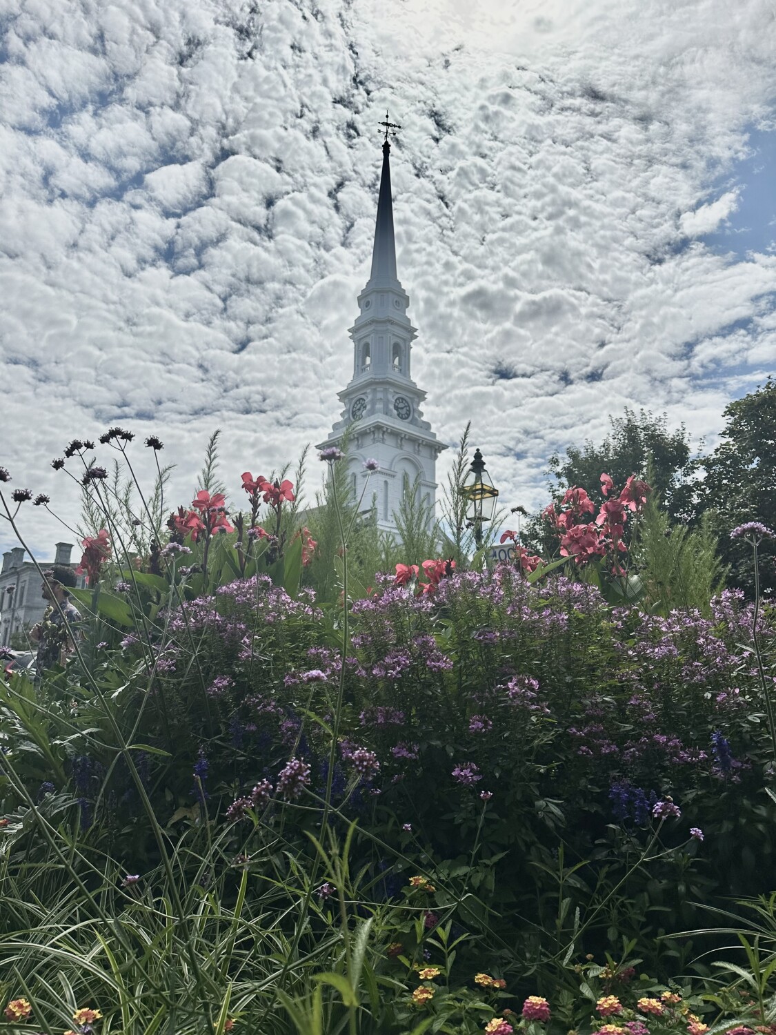 Steeple in sky
