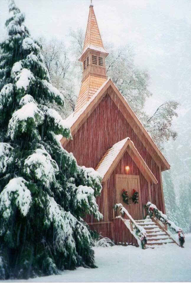 Yosemite Chapel in Winter