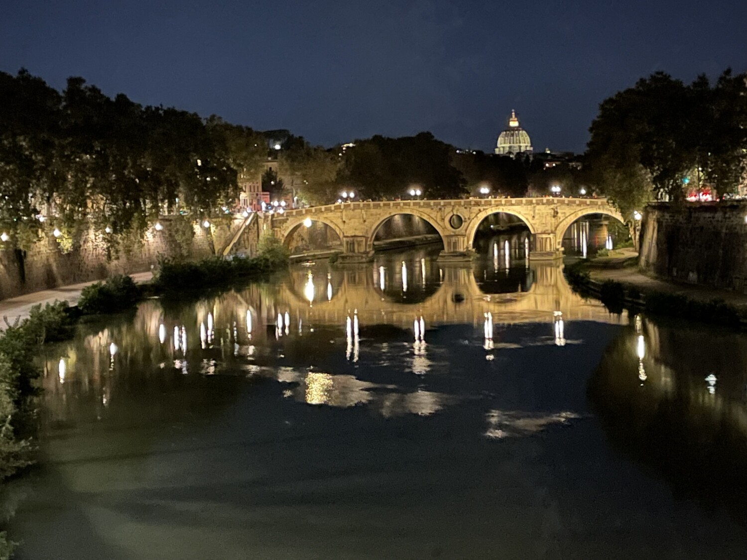 Bridge over calm water