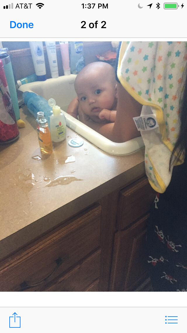Nathaniel’s bath time
