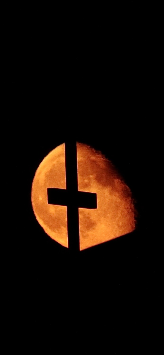Moon and cross