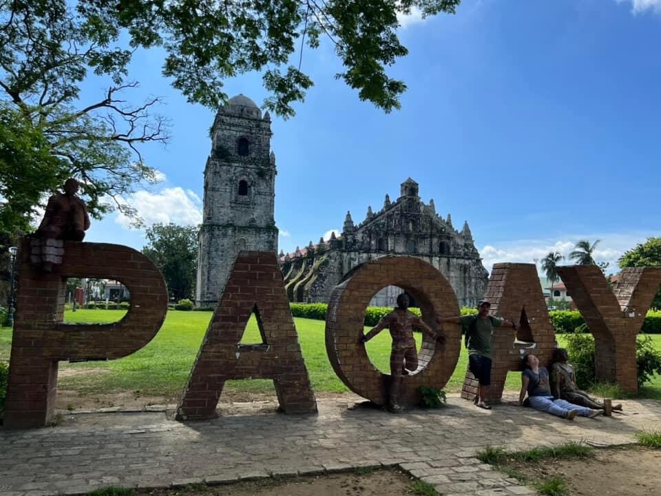 Picture taking on a trip to the Philippines.