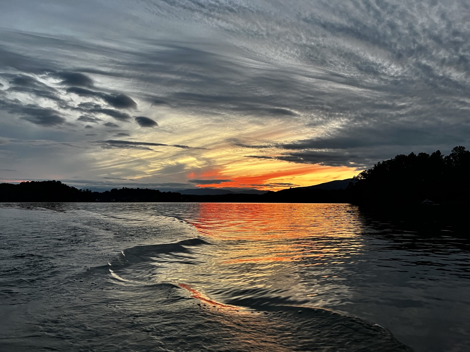Sunset on Lake James