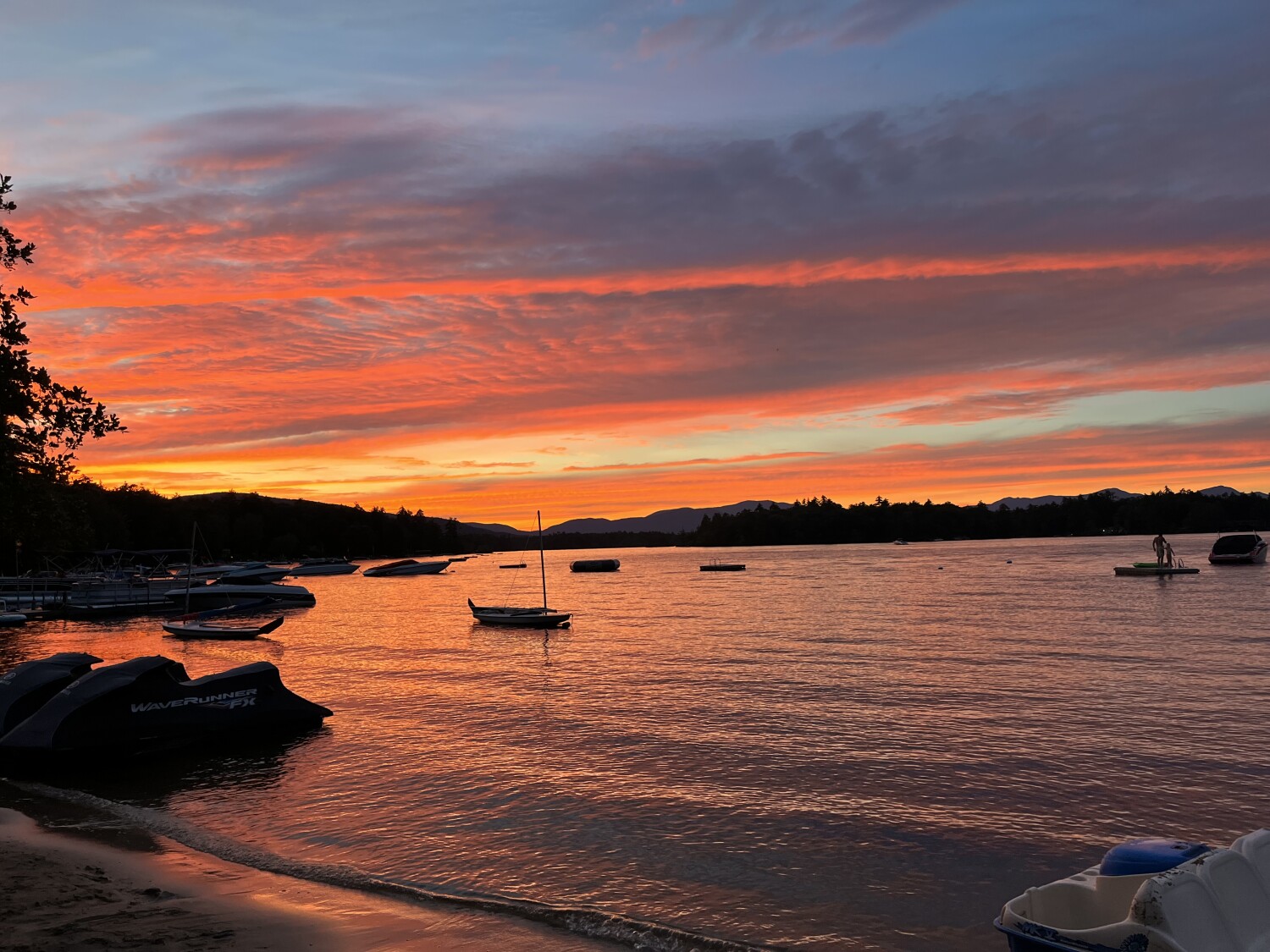 Dusk on Lake Winnepasauki, NH