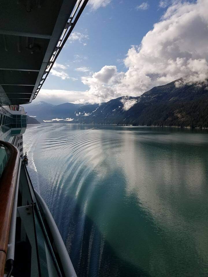 View f om Cruise ship in Alaska