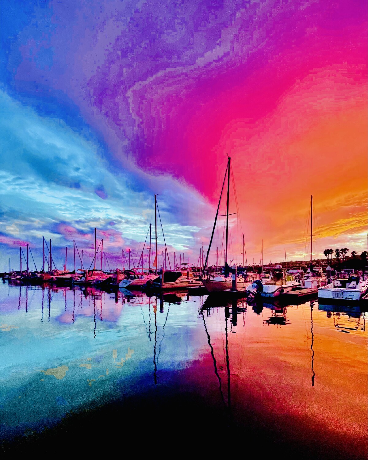 Fabulous Colorful Marina Sunset