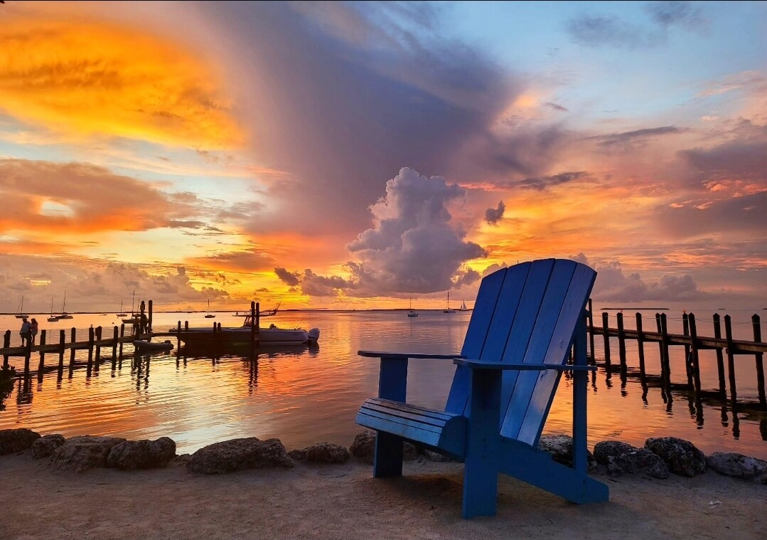 Deep blue seat