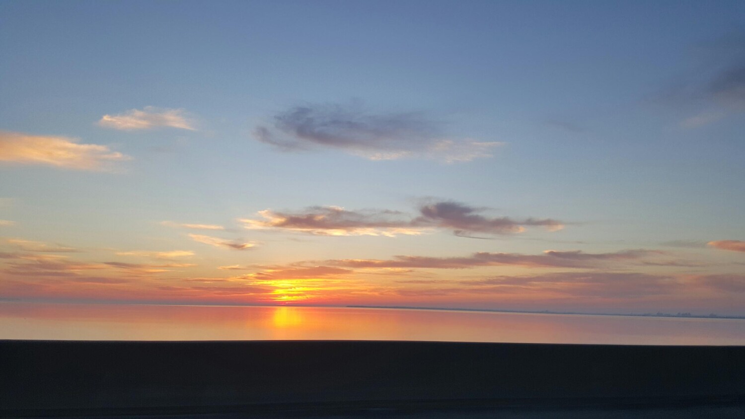 Sunset over the beach