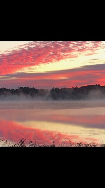 Sunrise over lake sabbatia