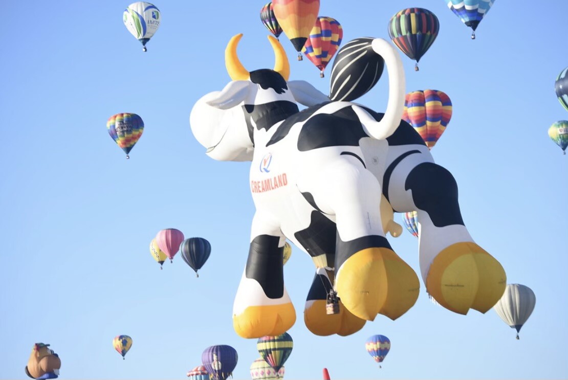 Hot Air Balloon Cow