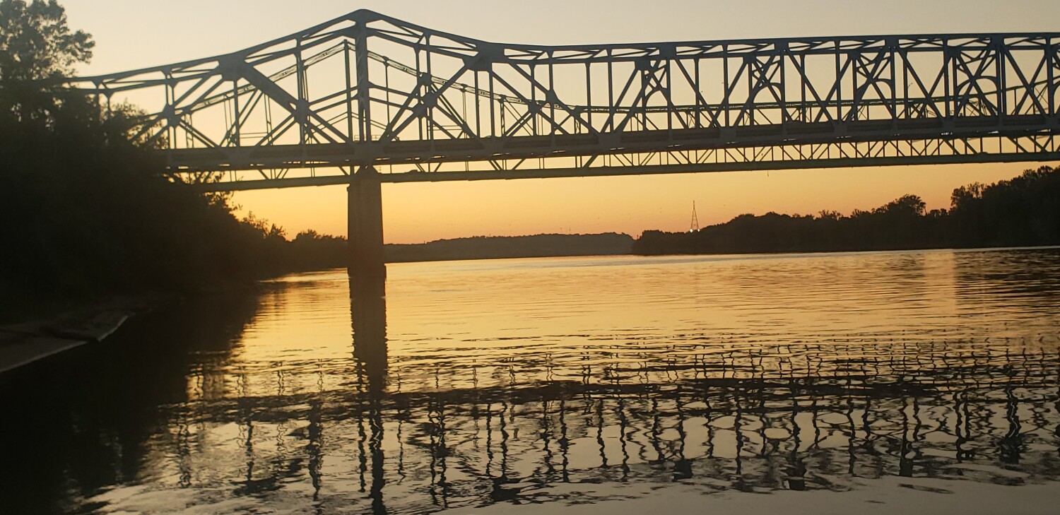Ashland, ky Bridge at sunset