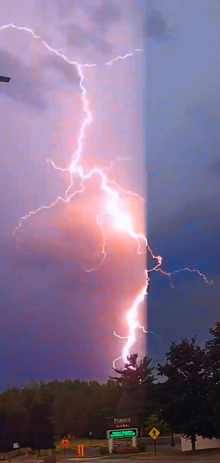 Lightning strike Augusta Maine
