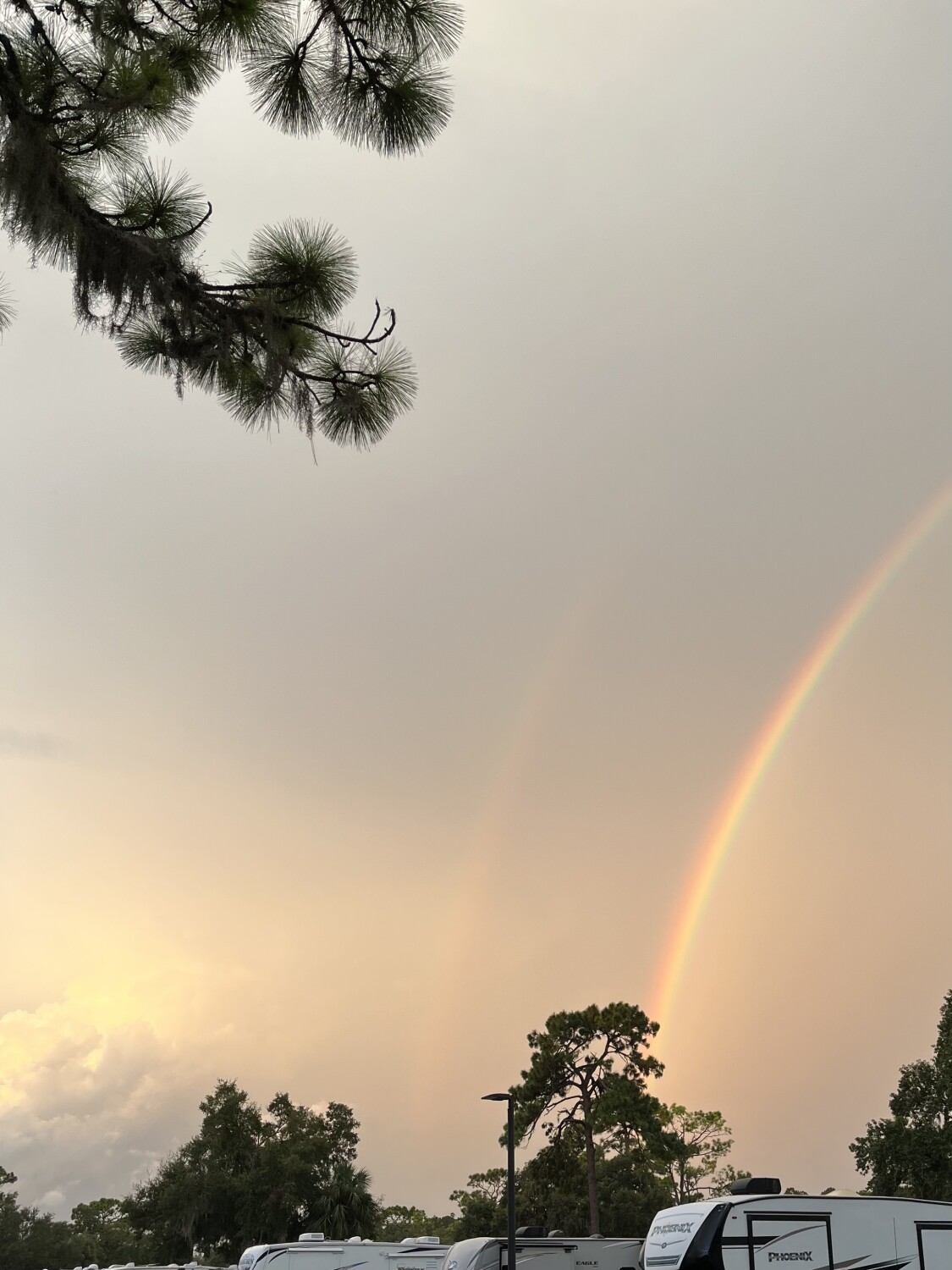 Gods glory!!! Rainbow and lightning!!!
