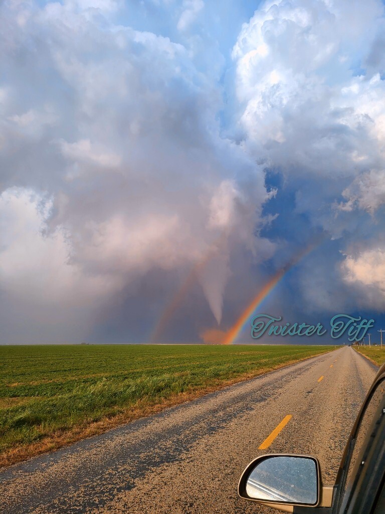 Twister Tiff double rainbow and tornado