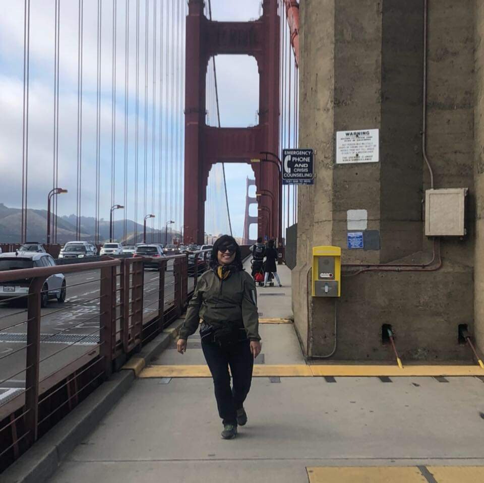 Tishi at Golden Gate Bridge