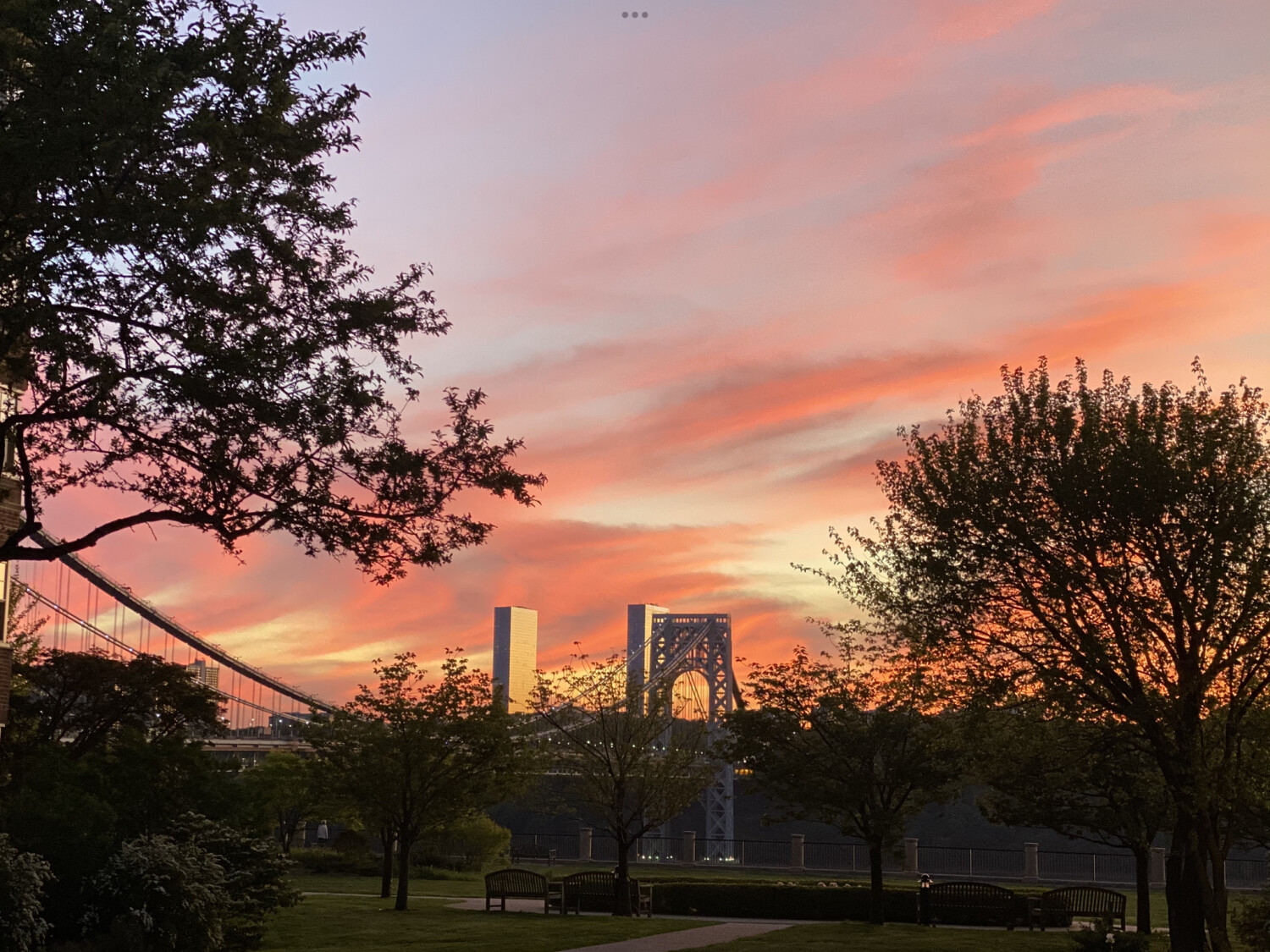 Sunset over George Washington Bridge