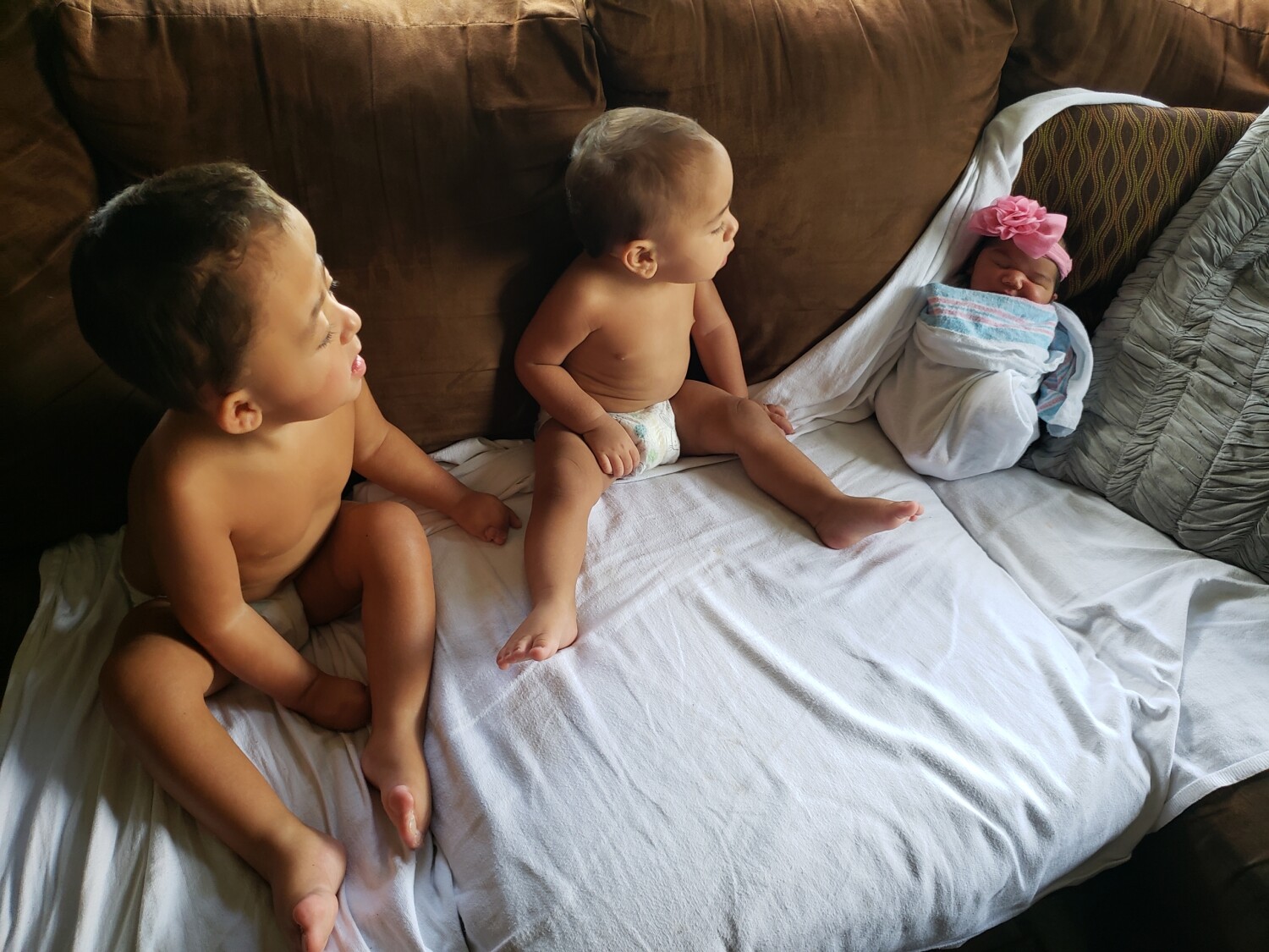 Baby sister has arrived.