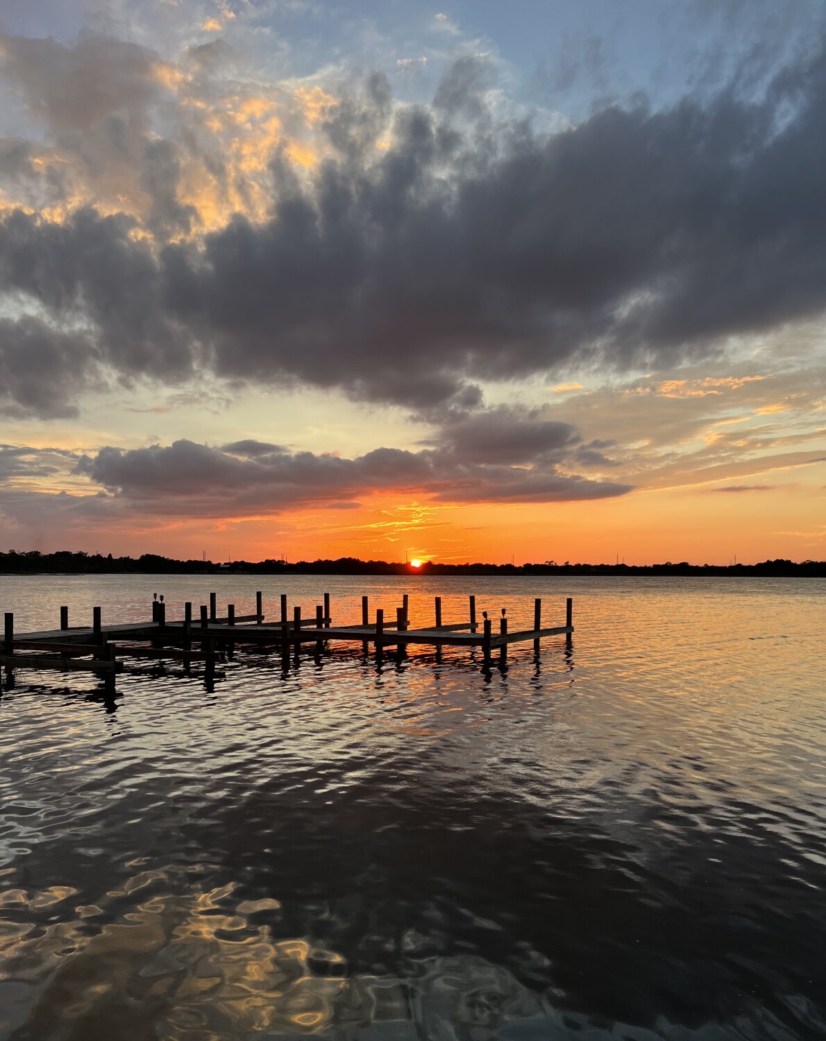 Sunset over the dock
