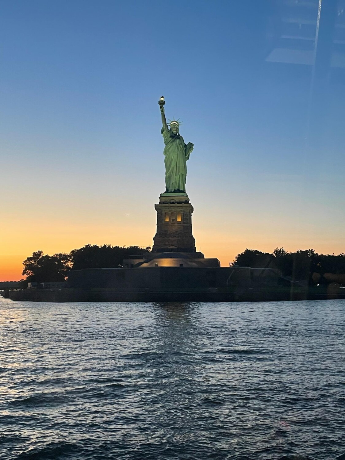 Lady Liberty sunset
