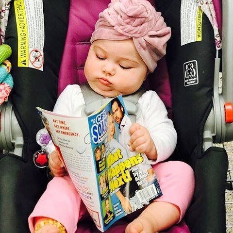 Checking on her Soaps