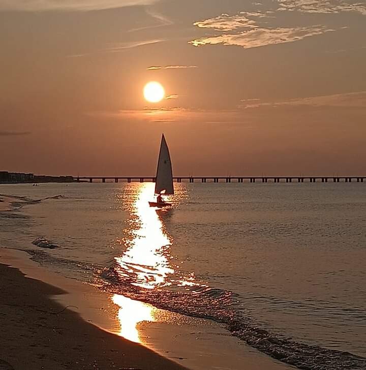 Sailing on sunset.