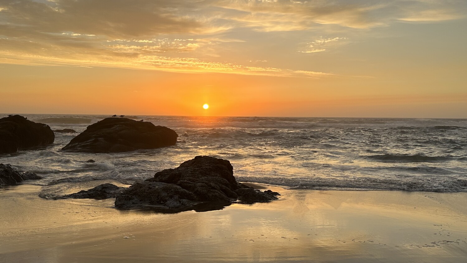 Sunset on the Pacific Ocean