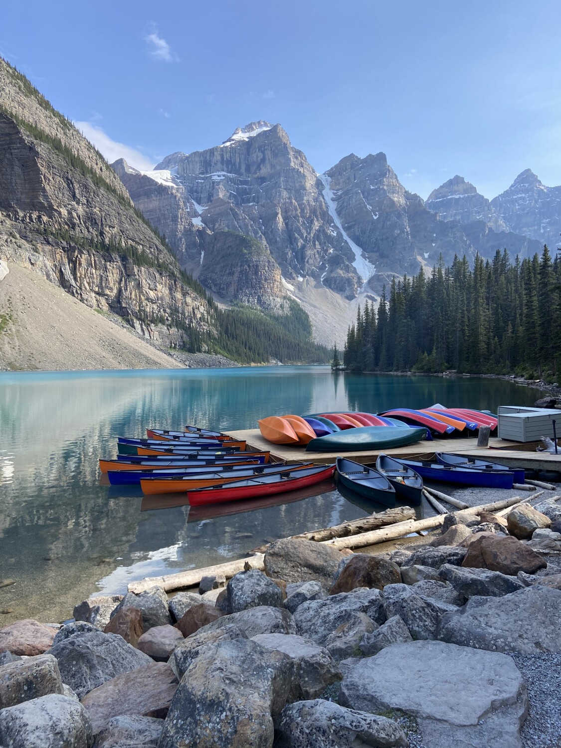 Canoes in Banff