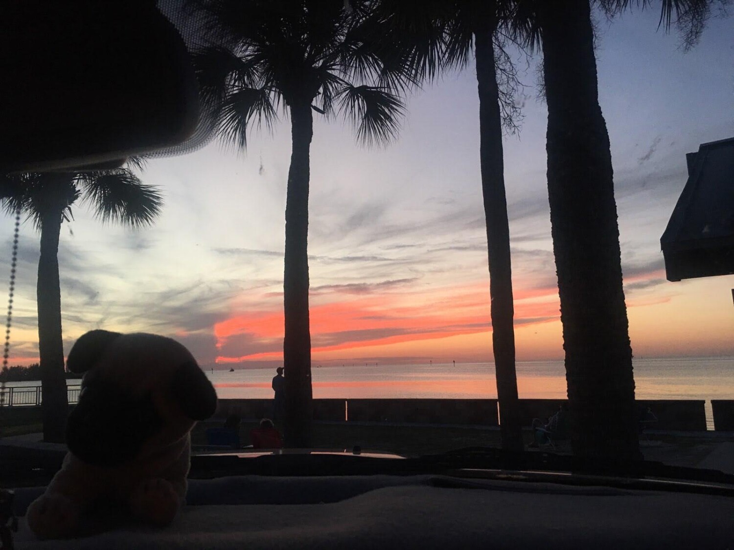 The sunset is beautiful