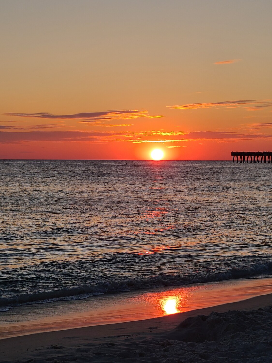 The sun goes down on the city