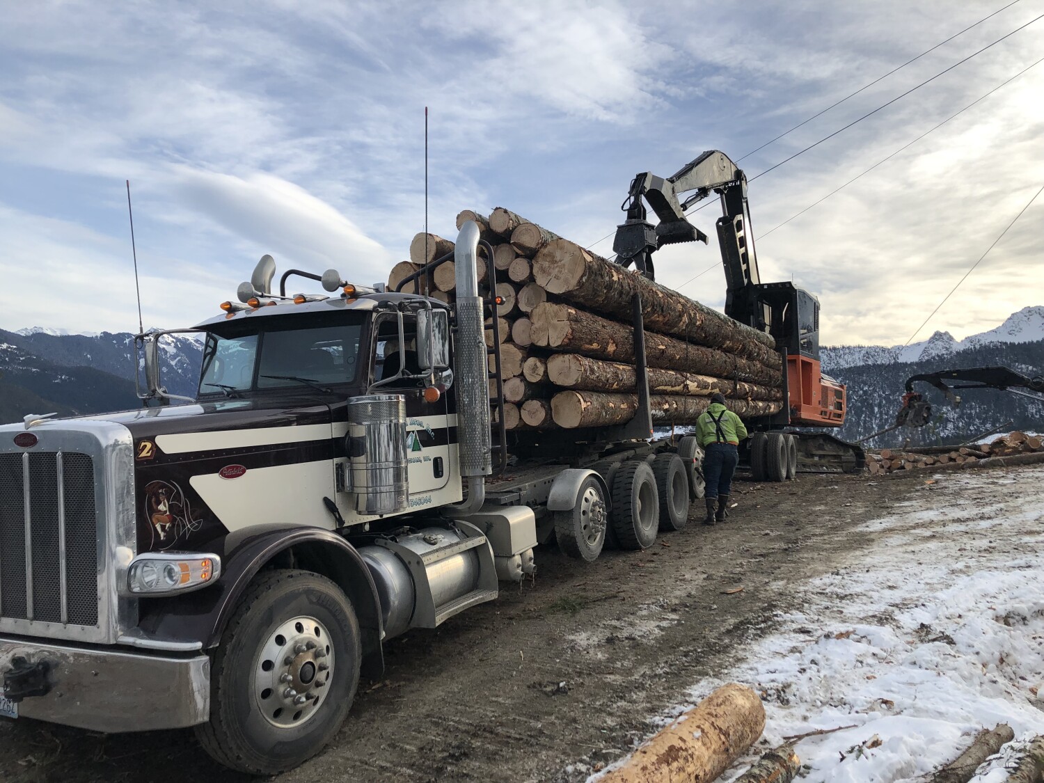 Loaded log truck!