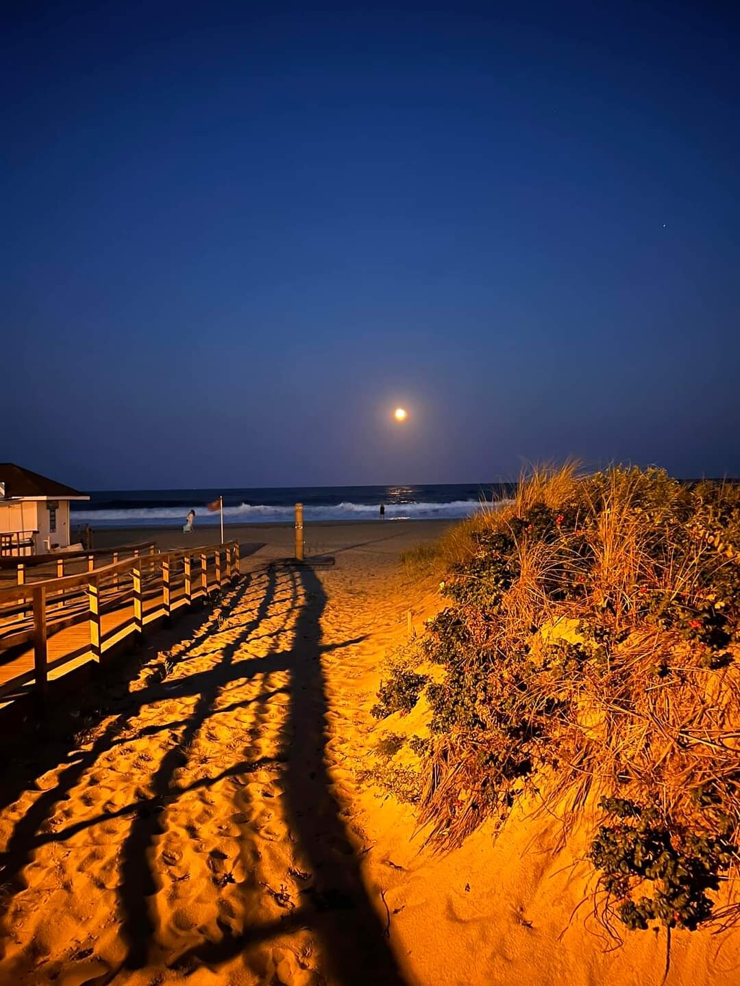 Moonlit over the ocean
