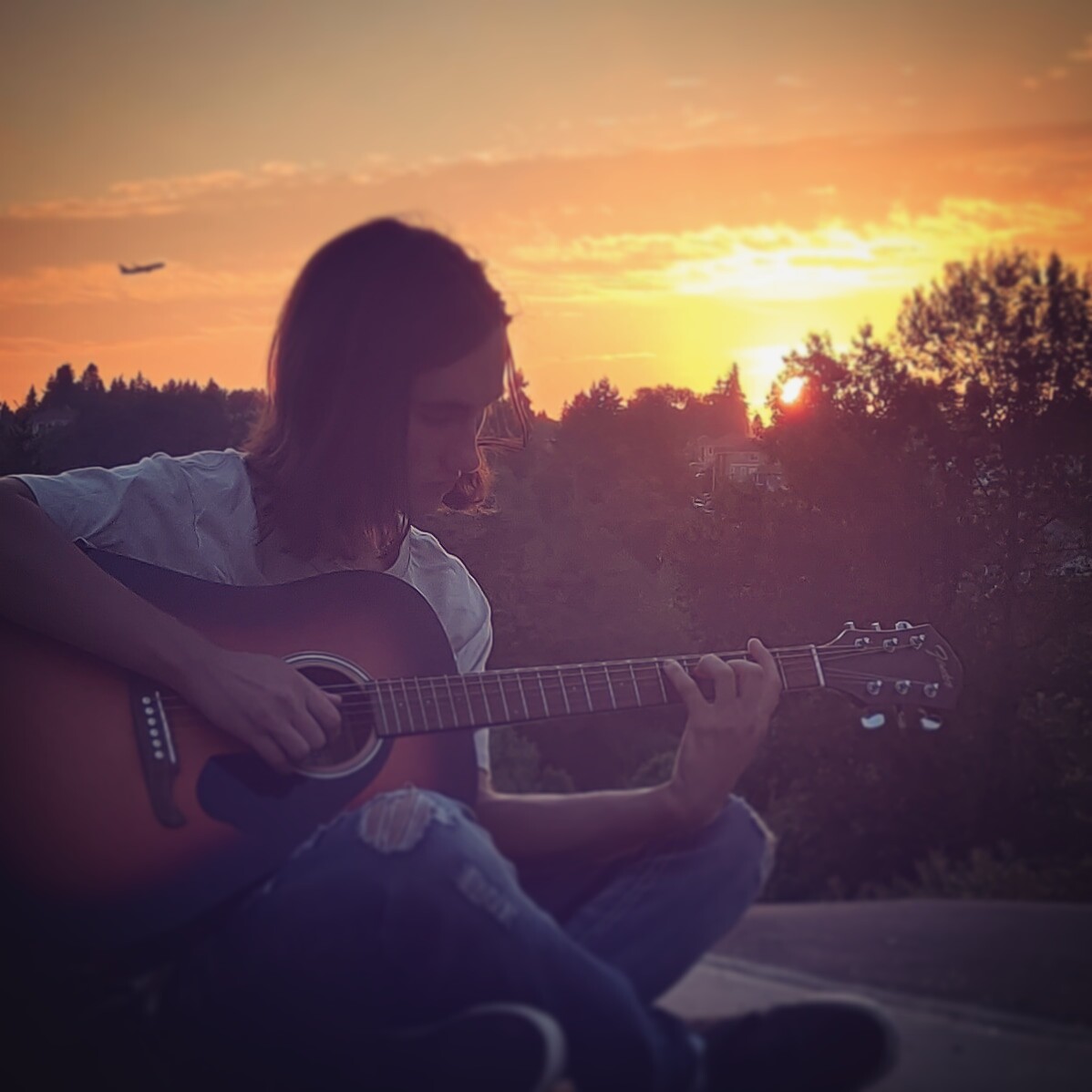 The sunset has it all