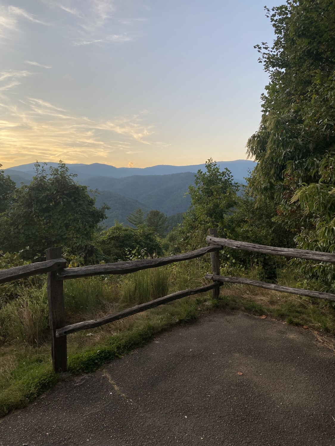 Smoky mountain sunset