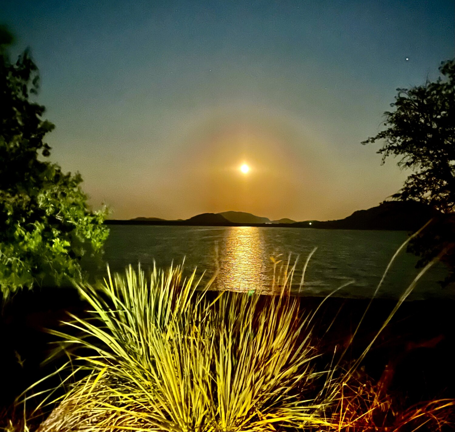 Super moon rises over Lake Lugert