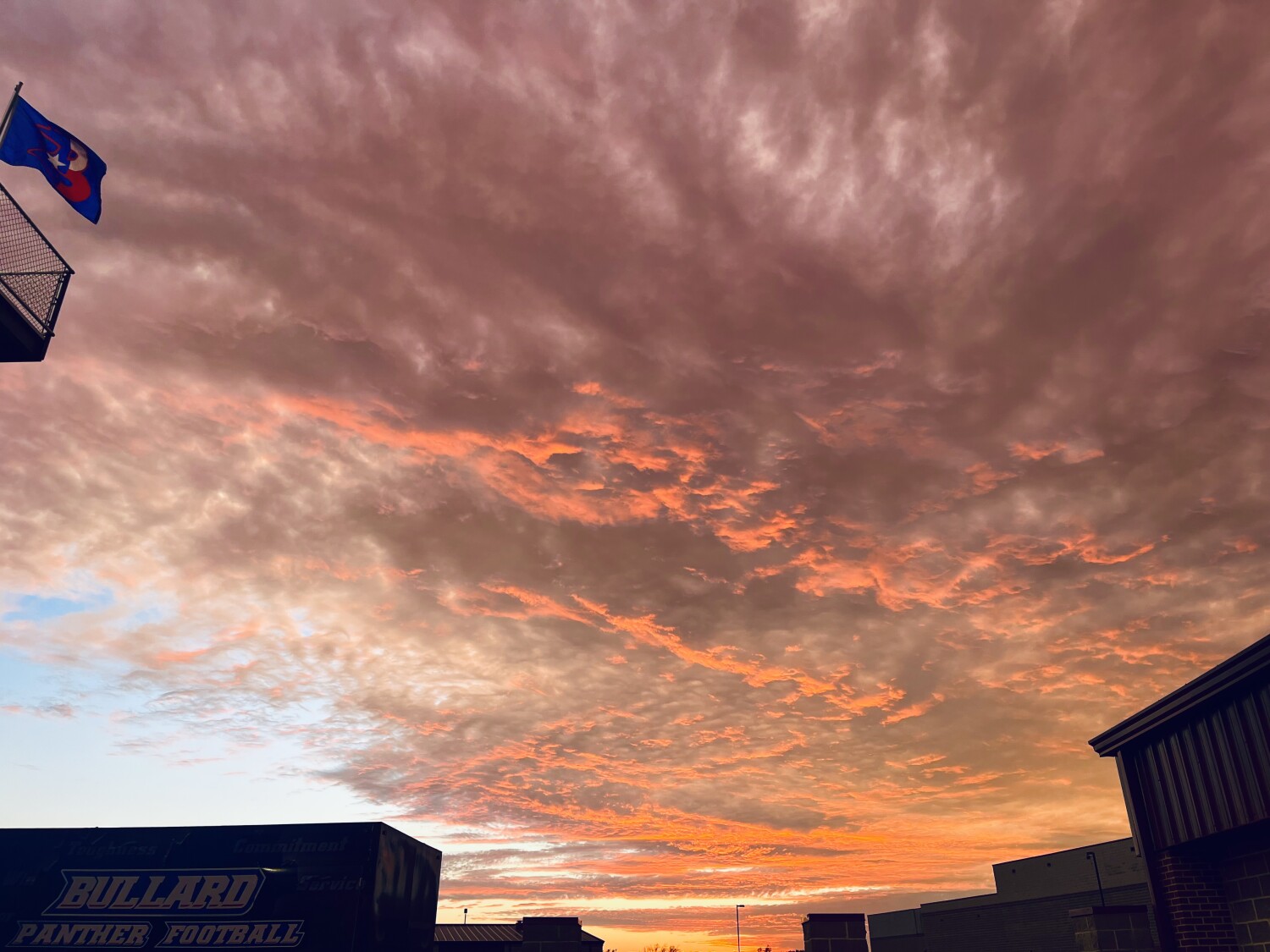 Sunset glory over football America