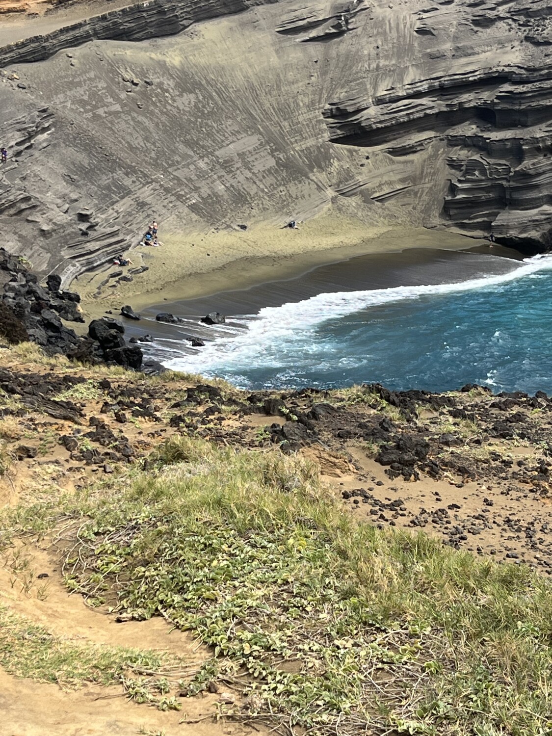 Green sand beach, Hawaii.