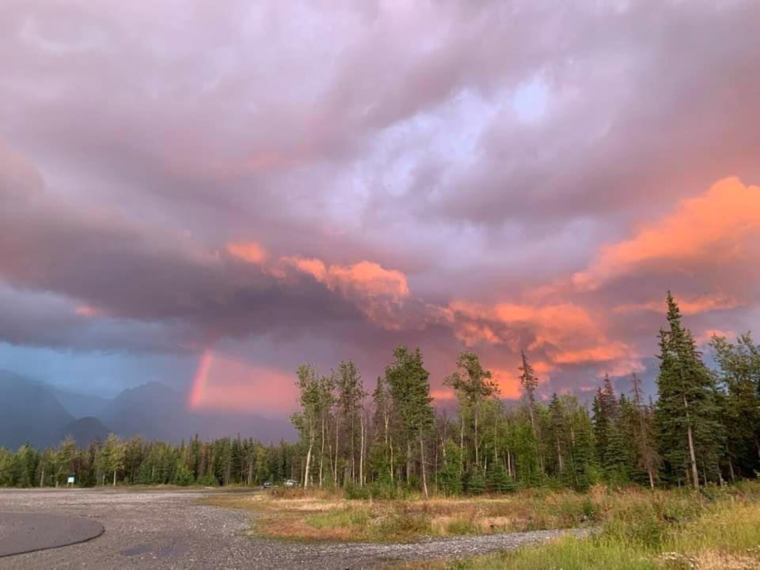 The American flag/rainbow