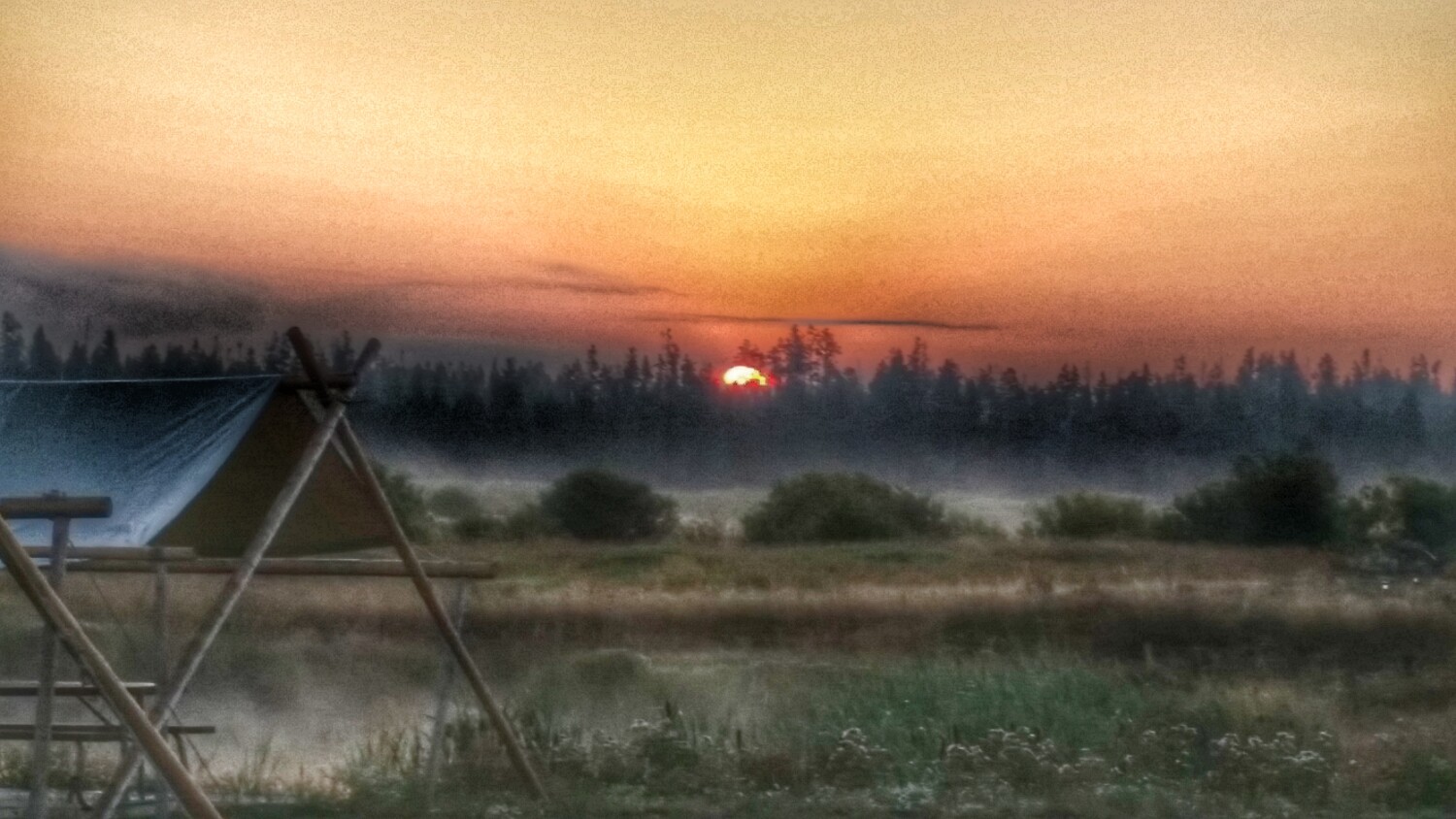 Walking to work sunrise