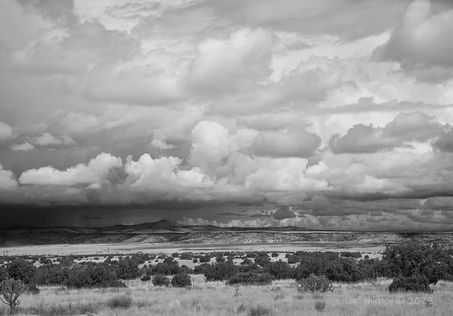 Monsoon storm over La Bajada