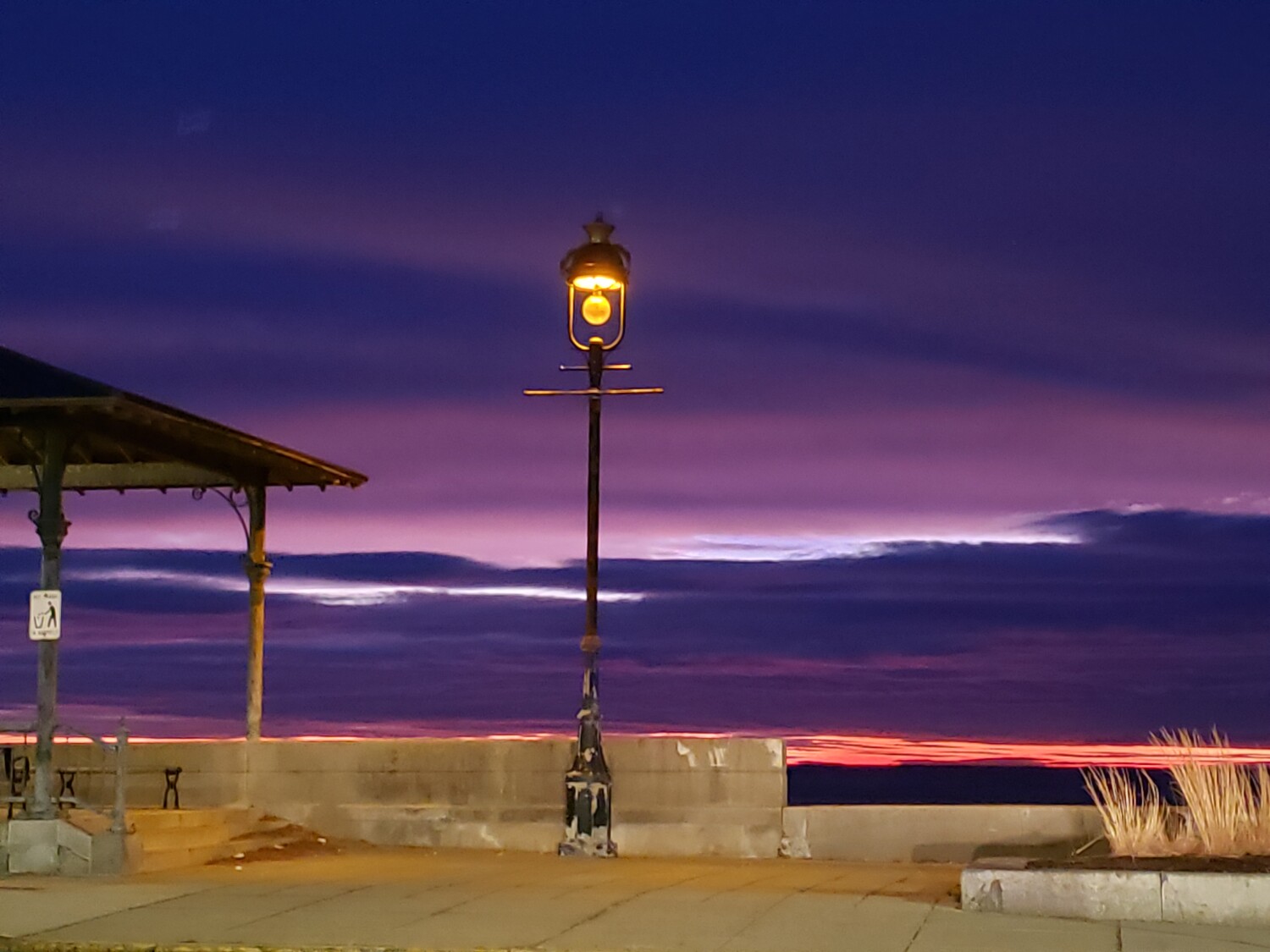 Almost sunrise on America's first public beach