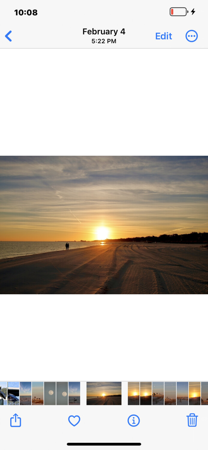 February Beach Walk by Elizabeth M White