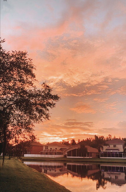 Sunset in the countryside
