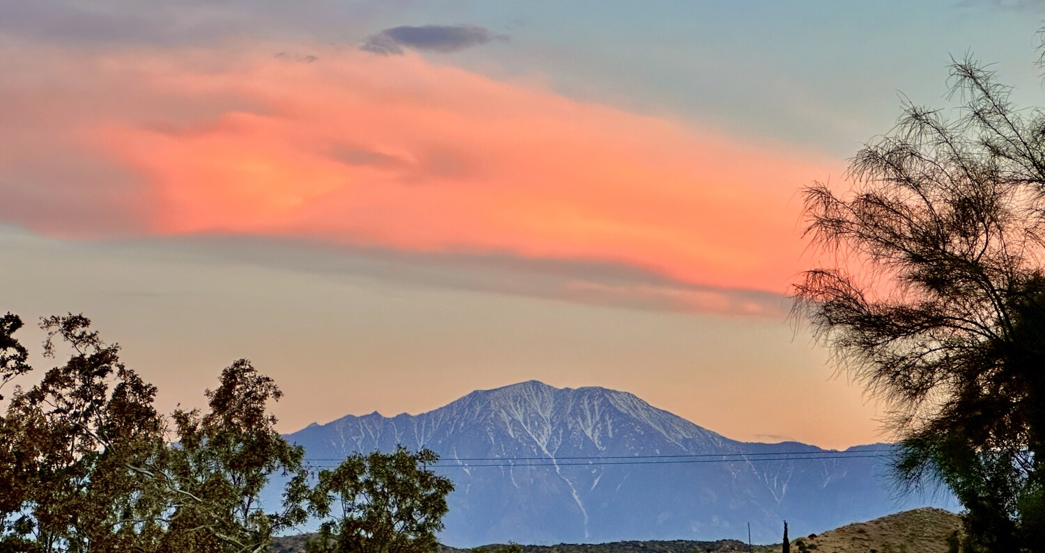 Sunset Cloud Over Palm Springs’ Mount San Jacinto