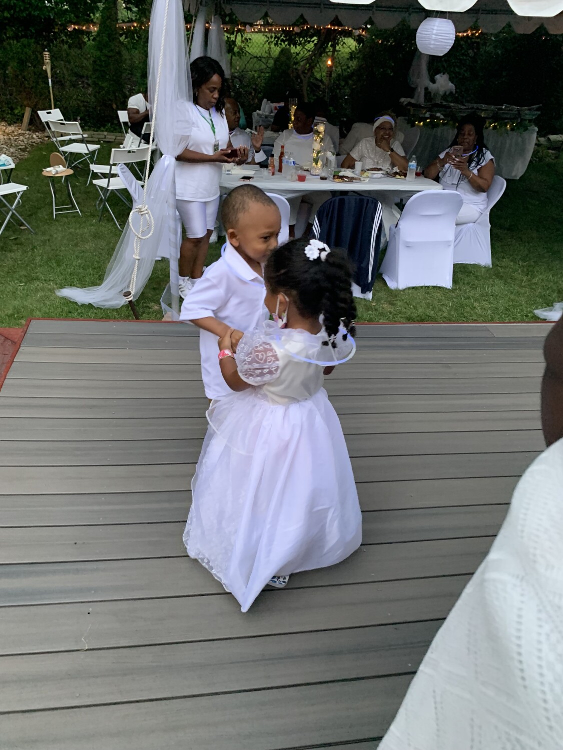 Kids dancing the night away