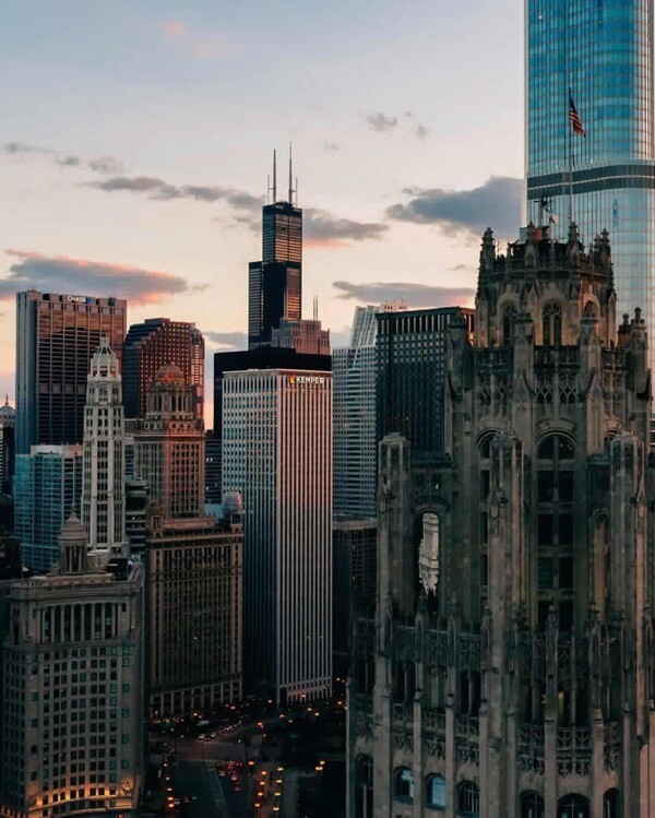 Here in Downtown Chicago