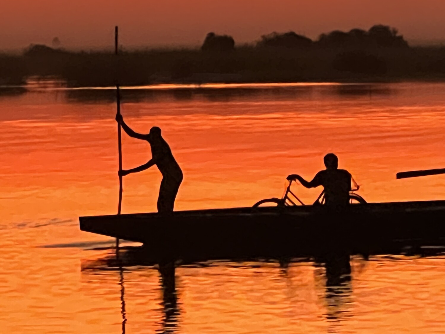 Bicycle path over traditional waters