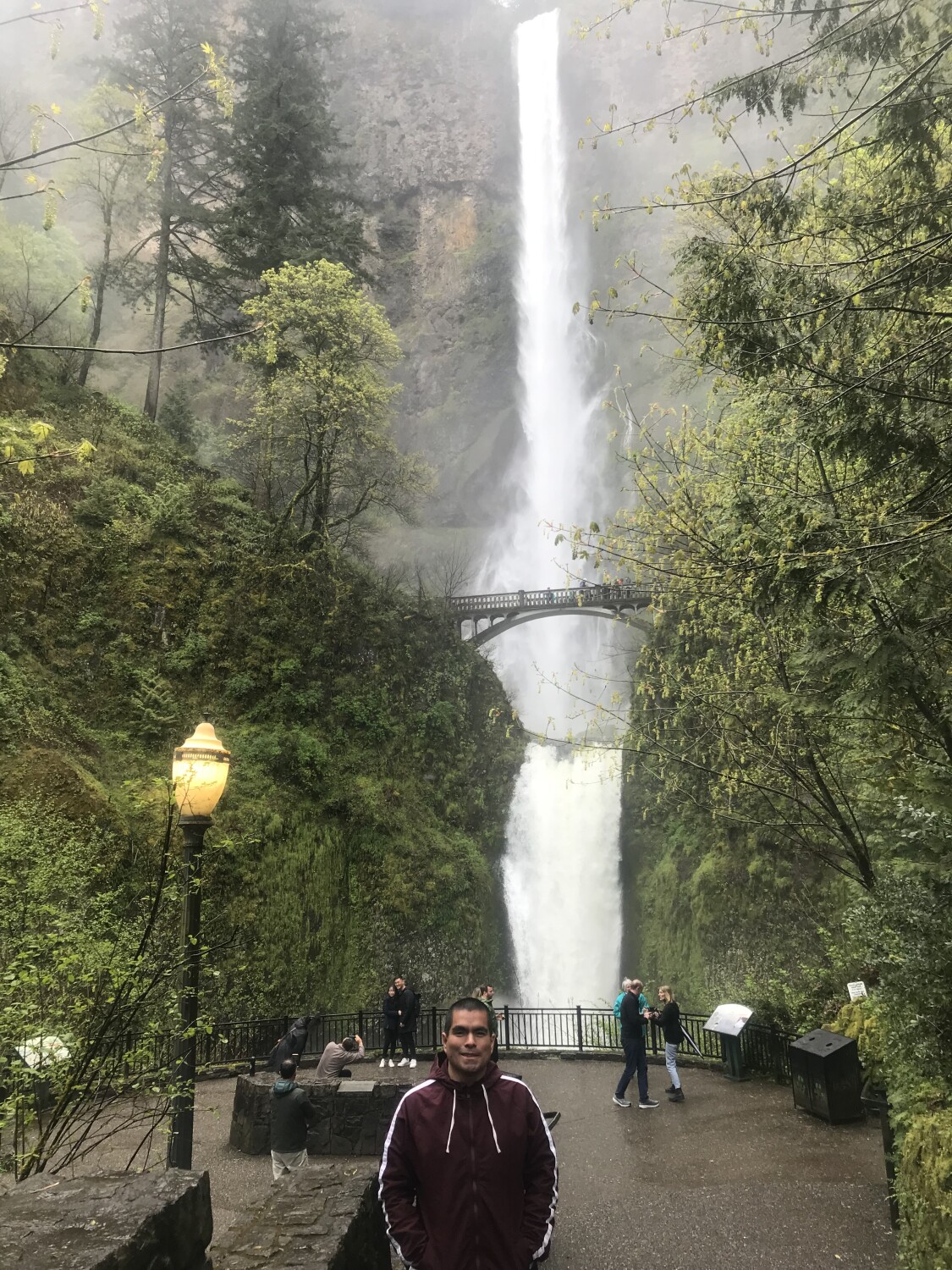 In Multnomah Falls, Oregon