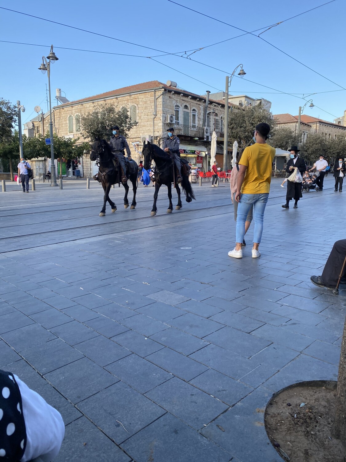 policeman on the horse s in Jerusalem