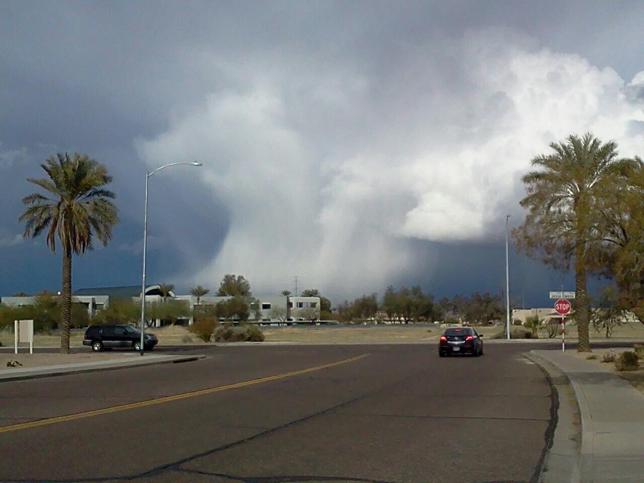 Pouring clouds in South Phoenix